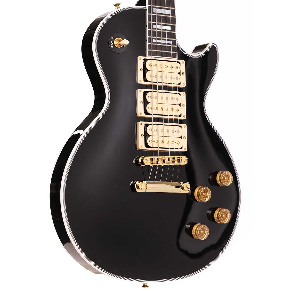 Gibson Custom Shop Les Paul Custom Made 2 Measure Triple Humbuckers Gloss Ebony — 1