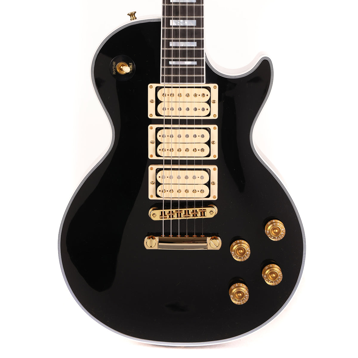 Gibson Custom Shop Les Paul Custom Made 2 Measure Triple Humbuckers Gloss Ebony — 2