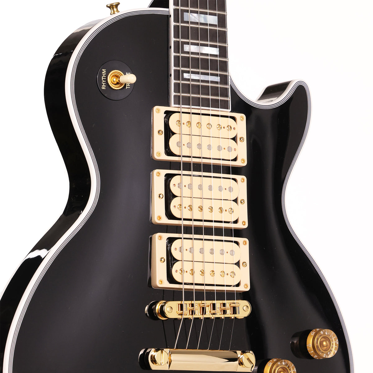Gibson Custom Shop Les Paul Custom Made 2 Measure Triple Humbuckers Gloss Ebony — 5