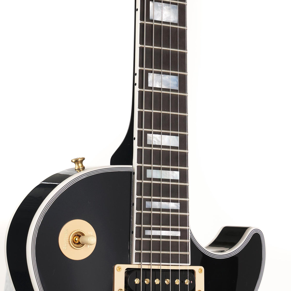 Gibson Custom Shop Les Paul Custom Gloss Ebony Black Burstbuckers — 7