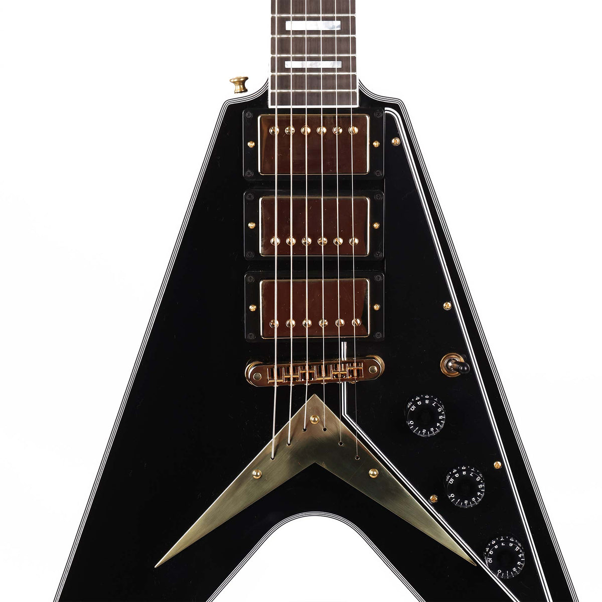 Gibson Custom Shop Flying V Custom Made 2 Measure Gloss Ebony Triple Pickup 2025 — 4