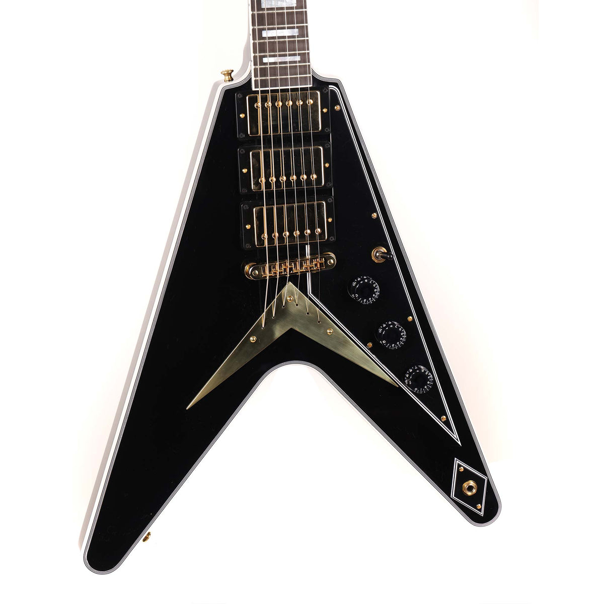 Gibson Custom Shop Flying V Custom Made 2 Measure Gloss Ebony Triple Pickup 2025 — 5