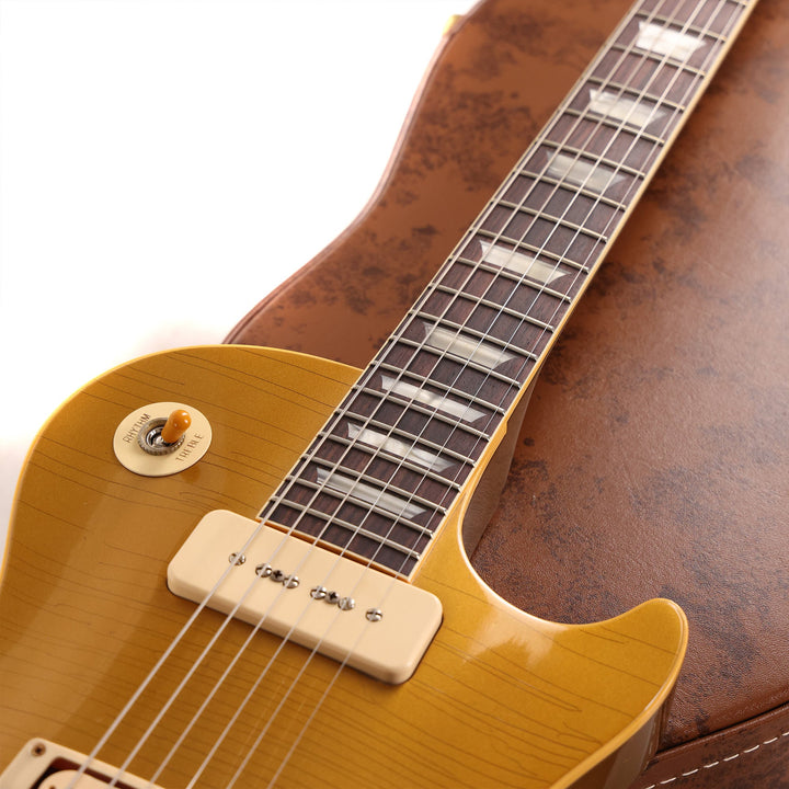 Gibson Custom Shop 1954 Les Paul Standard Wraparound Rocker All Gold Murphy Ultra Light Aged Made 2 Measure Used