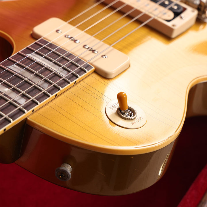 Gibson Custom Shop 1954 Les Paul Standard Wraparound Rocker All Gold Murphy Ultra Light Aged Made 2 Measure Used