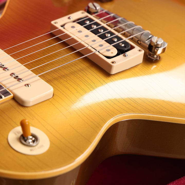 Gibson Custom Shop 1954 Les Paul Standard Wraparound Rocker All Gold Murphy Ultra Light Aged Made 2 Measure Used