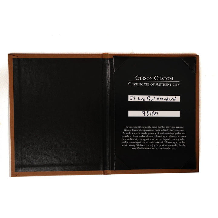 Gibson Custom Shop 1959 Les Paul Reissue Made 2 Measure Cherry Teaburst V2 Neck Profile