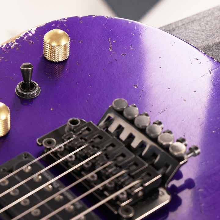 Jackson Custom Shop SL2H-V Soloist Nitro Aged Purple Metallic Reverse Headstock