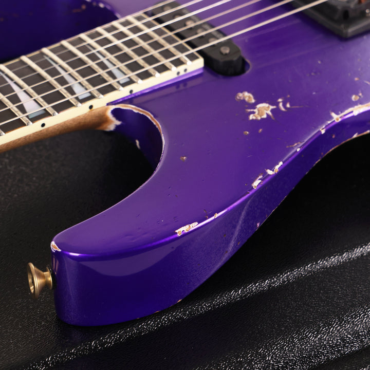 Jackson Custom Shop SL2H-V Soloist Nitro Aged Purple Metallic Reverse Headstock