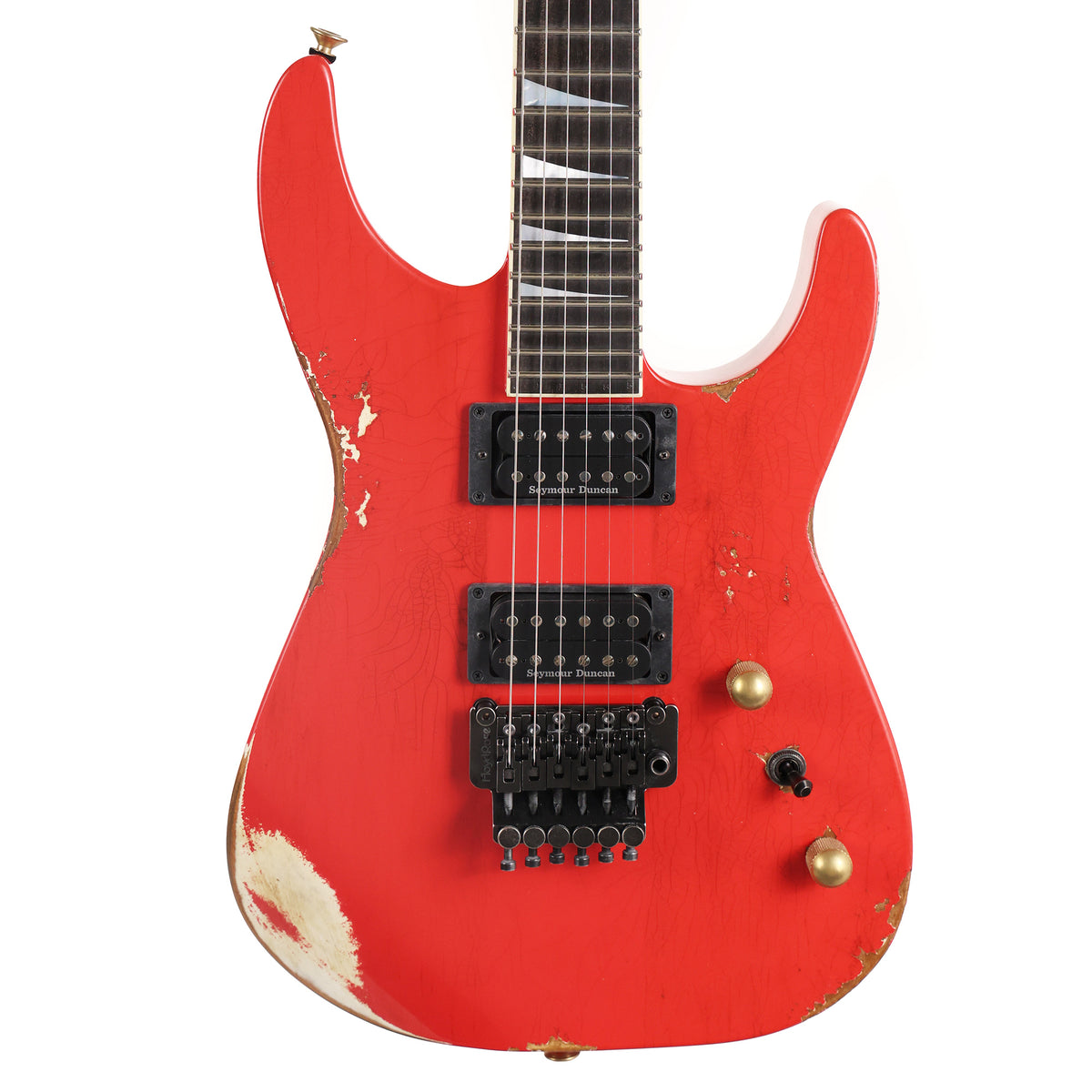 Jackson Custom Shop SL2H-V Soloist Nitro Aged Fiesta Red Music Zoo Exclusive — 2