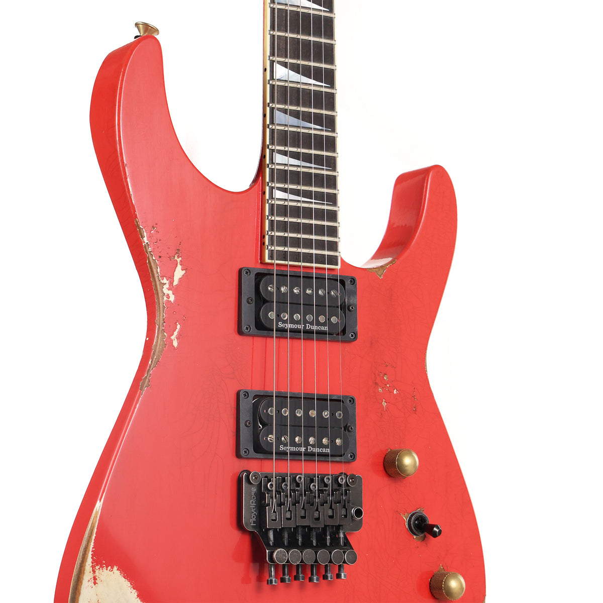 Jackson Custom Shop SL2H-V Soloist Nitro Aged Fiesta Red Music Zoo Exclusive — 5