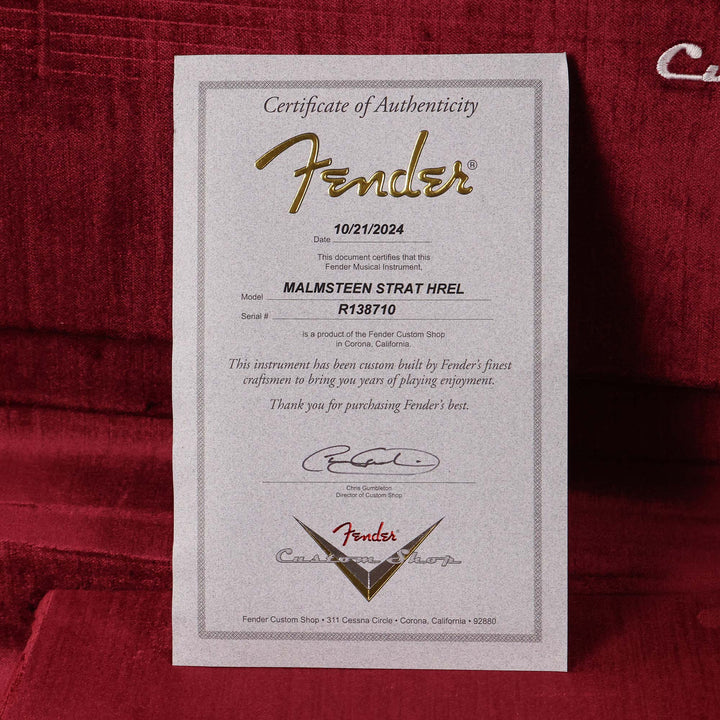 Fender Custom Shop Yngwie Malmsteen Signature Stratocaster Neo Relic Vintage White Music Zoo Exclusive