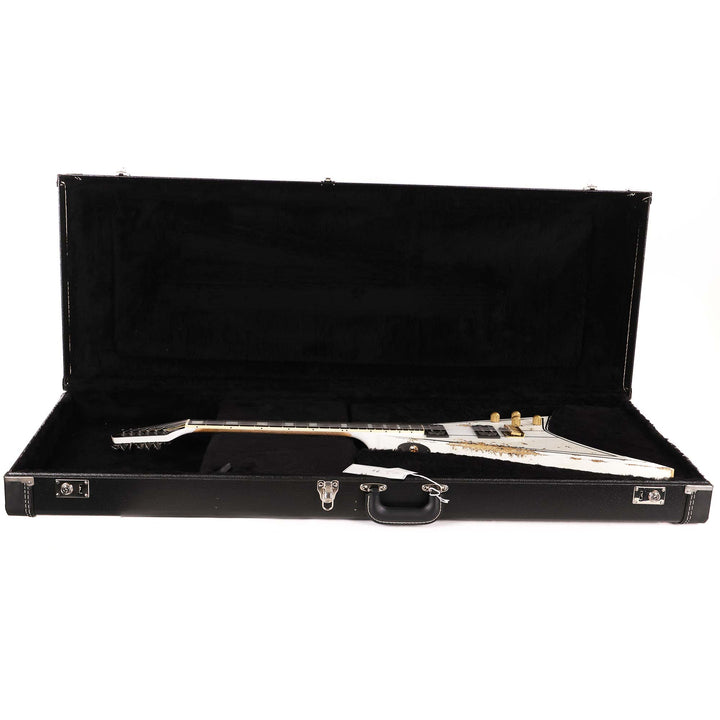 Jackson Custom Shop RR 1.5 Rhoads Tour Relic White with Black Pinstripes