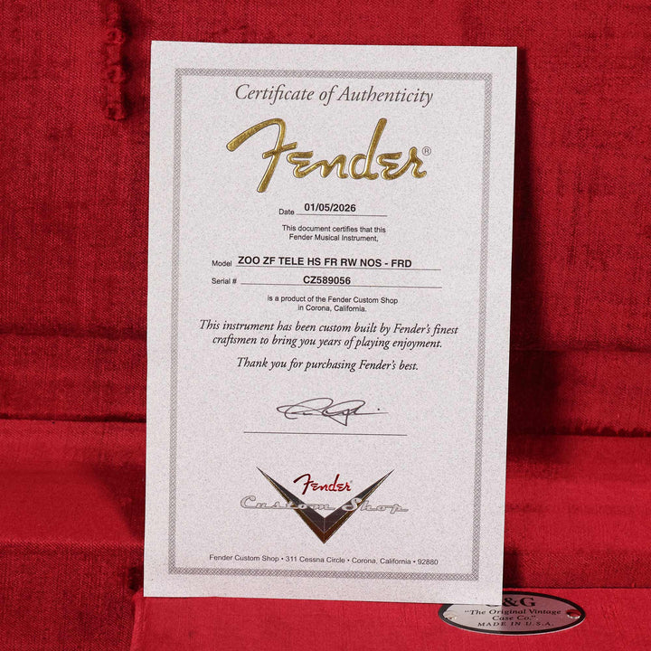 Fender Custom Shop ZF Telecaster Music Zoo Exclusive Fiesta Red