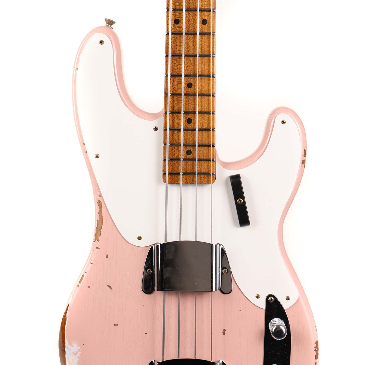 Fender Custom Shop 1955 Precision Bass Roasted Relic Shell Pink — 4