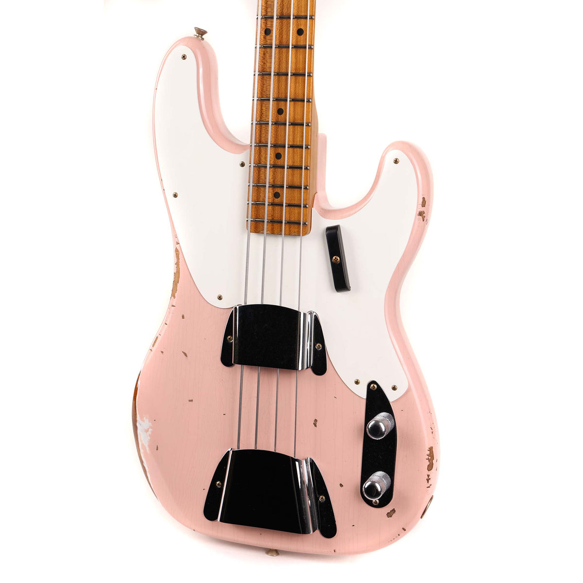 Fender Custom Shop 1955 Precision Bass Roasted Relic Shell Pink — 5