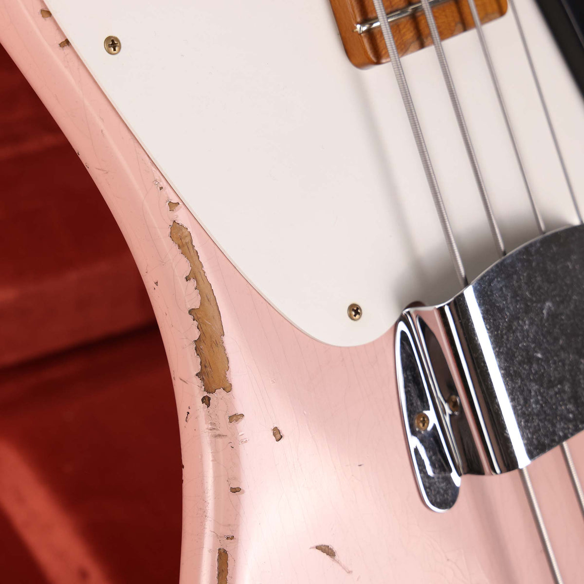 Fender Custom Shop 1955 Precision Bass Roasted Relic Shell Pink — 7