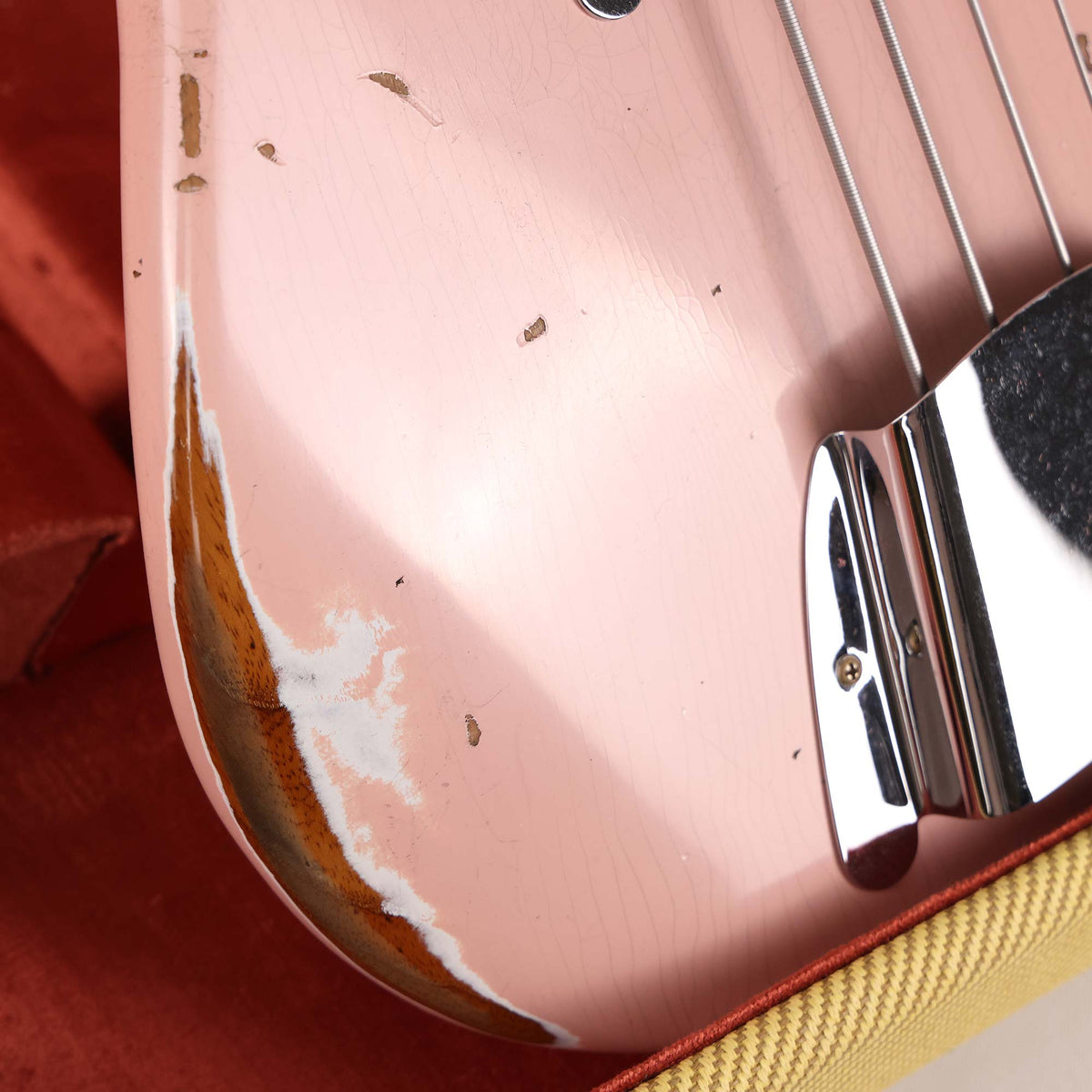 Fender Custom Shop 1955 Precision Bass Roasted Relic Shell Pink — 8