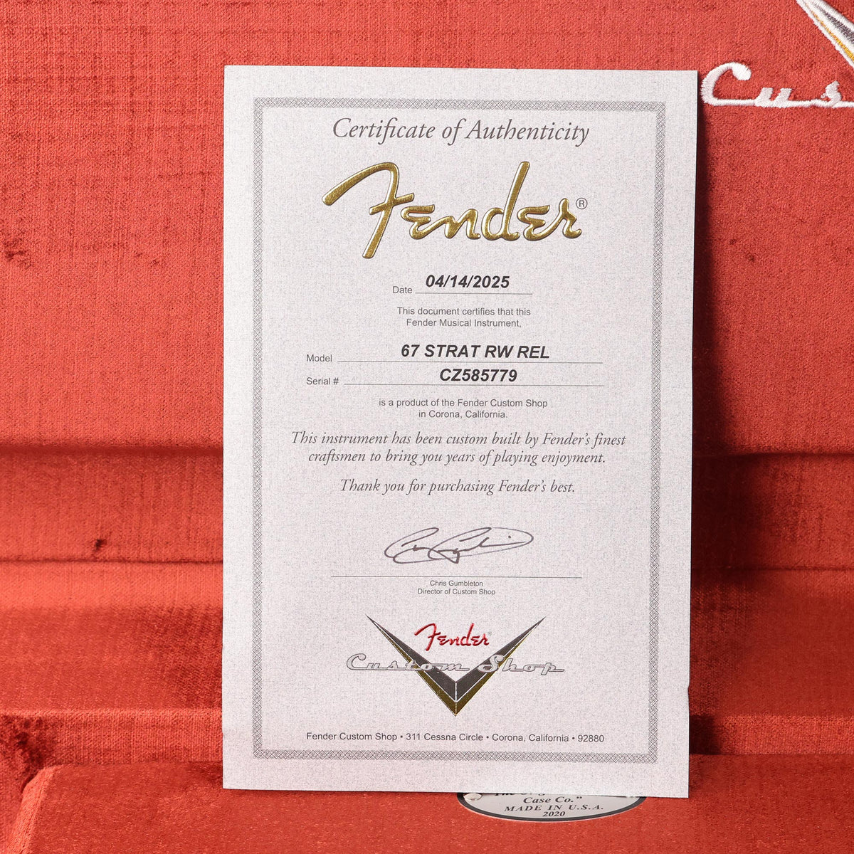 Fender Custom Shop 1967 Stratocaster Relic Gold Sparkle — 14