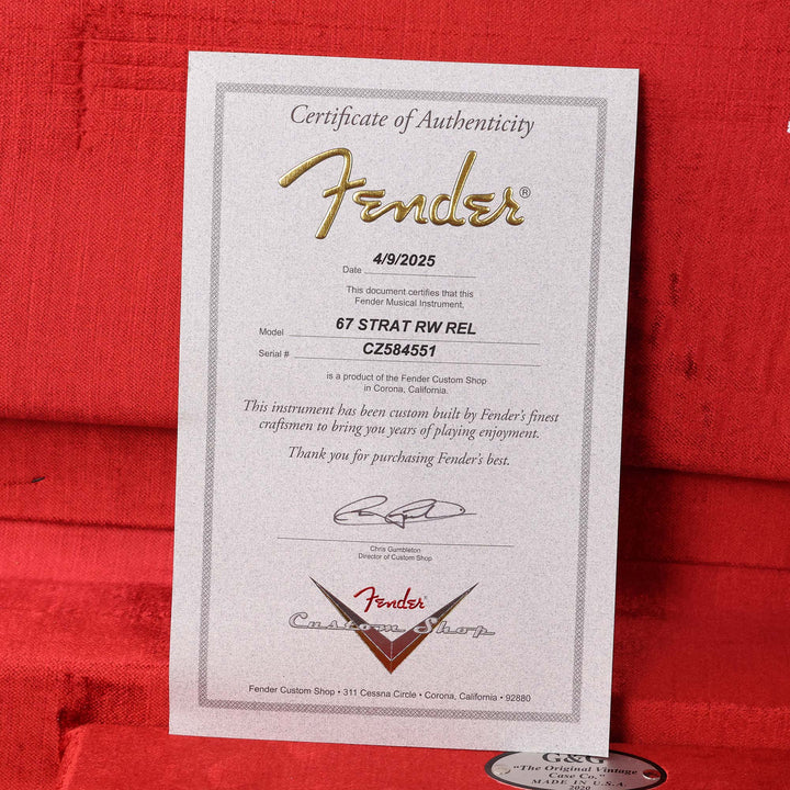 Fender Custom Shop 1967 Stratocaster Relic Aged Black over 3-Tone Sunburst