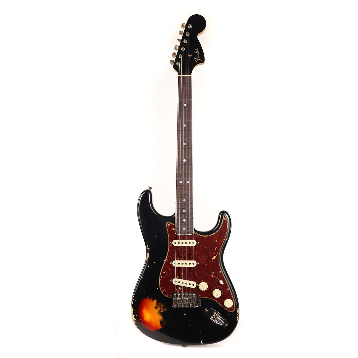 Fender Custom Shop 1967 Stratocaster Relic Aged Black over 3-Tone Sunburst — 2