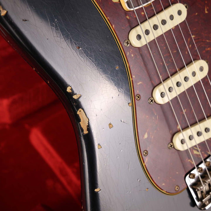 Fender Custom Shop 1967 Stratocaster Relic Aged Black over 3-Tone Sunburst