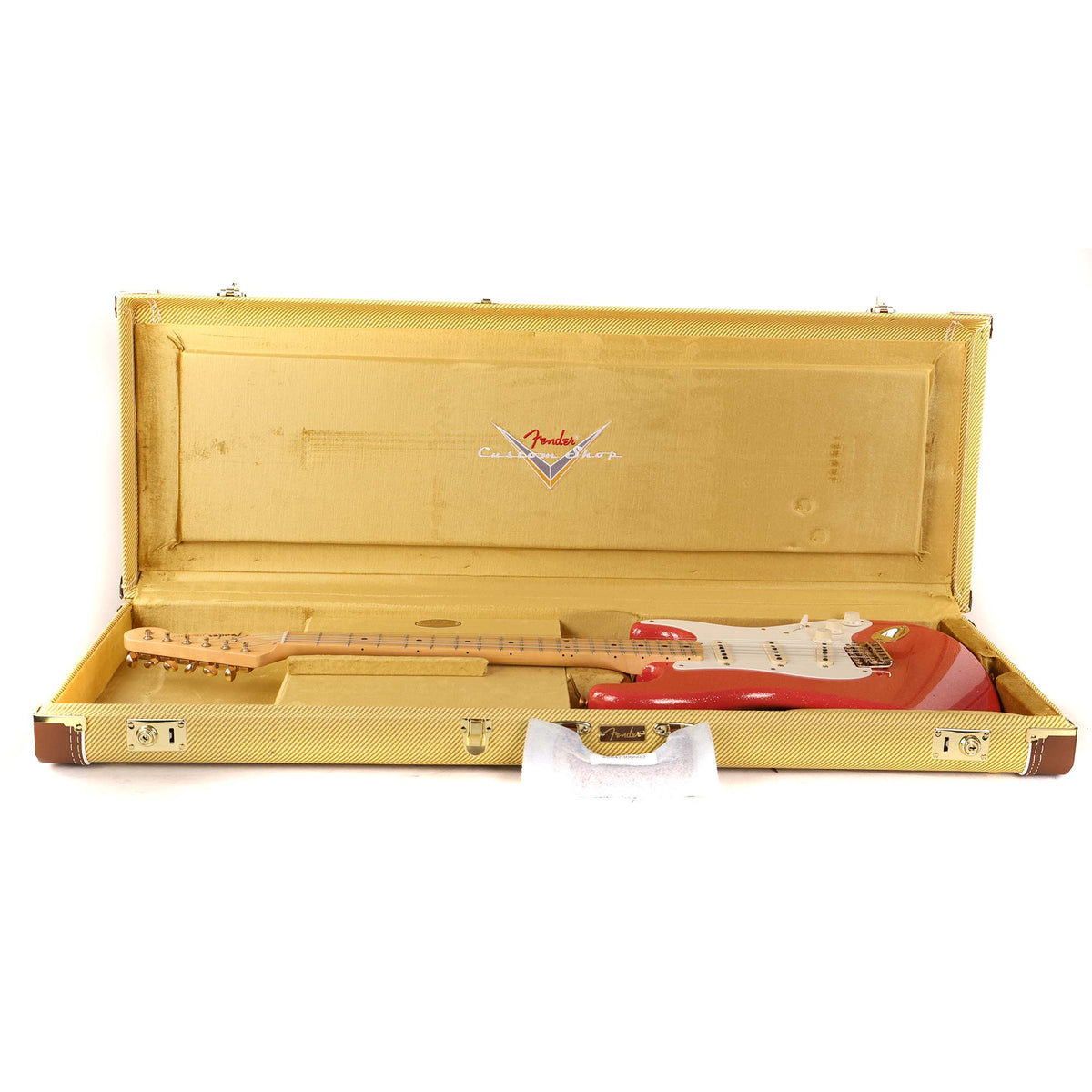 Fender Custom Shop 1957 Stratocaster Journeyman Relic Gold Sparkle over Red — 10