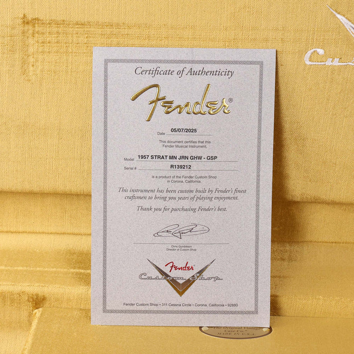 Fender Custom Shop 1957 Stratocaster Journeyman Relic Gold Sparkle over Red