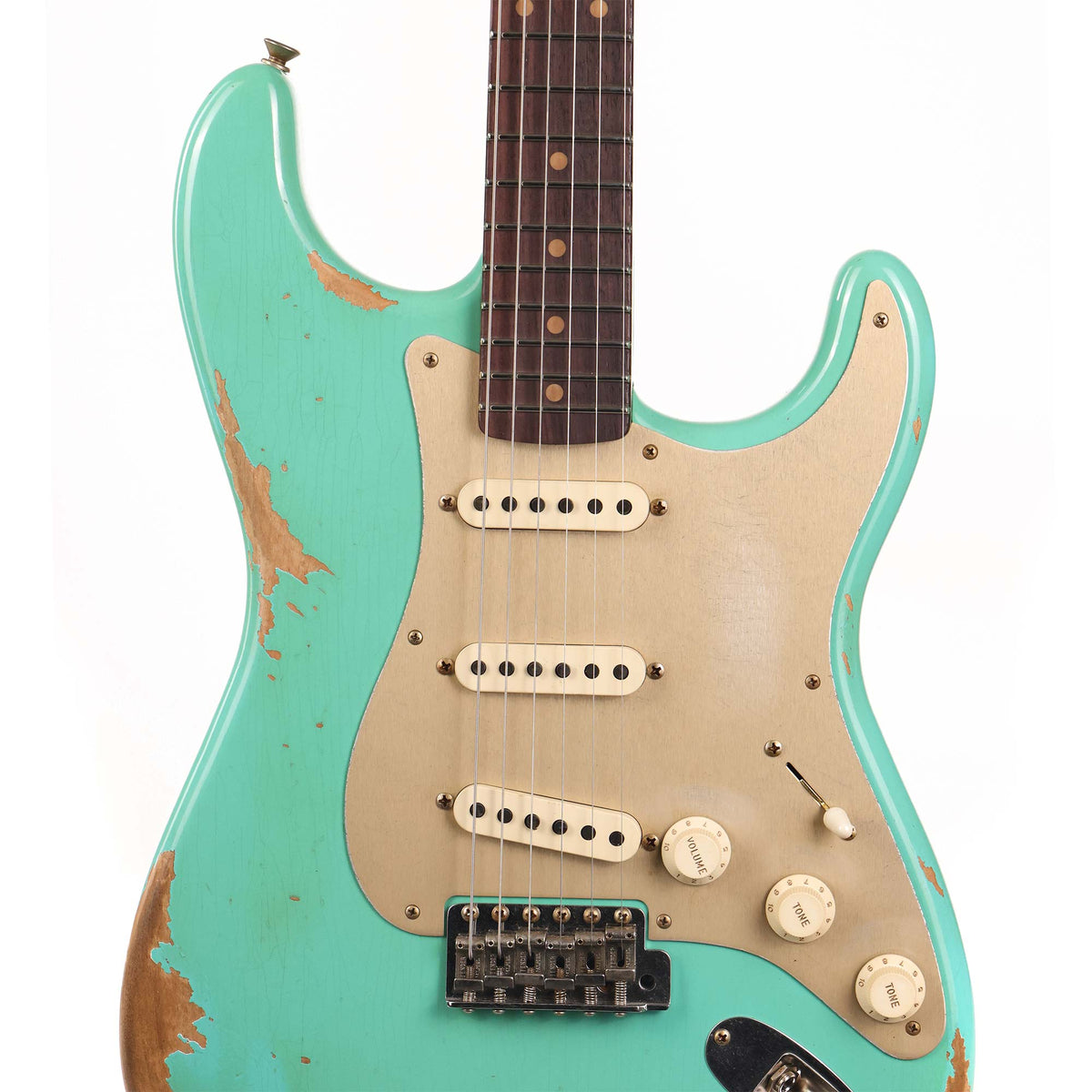 Fender Custom Shop 1959 Stratocaster Heavy Relic Aged Seafoam Green — 4