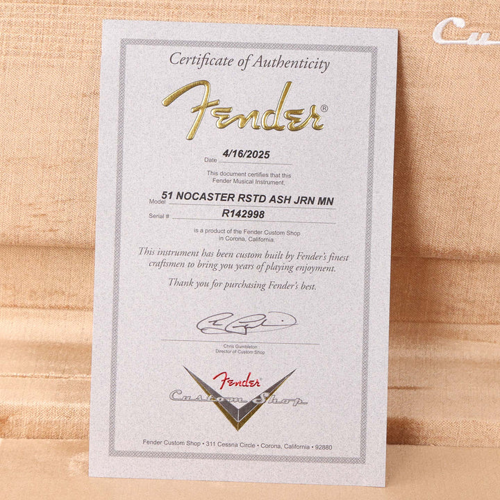 Fender Custom Shop 1951 Nocaster Roasted Ash Journeyman Relic Black