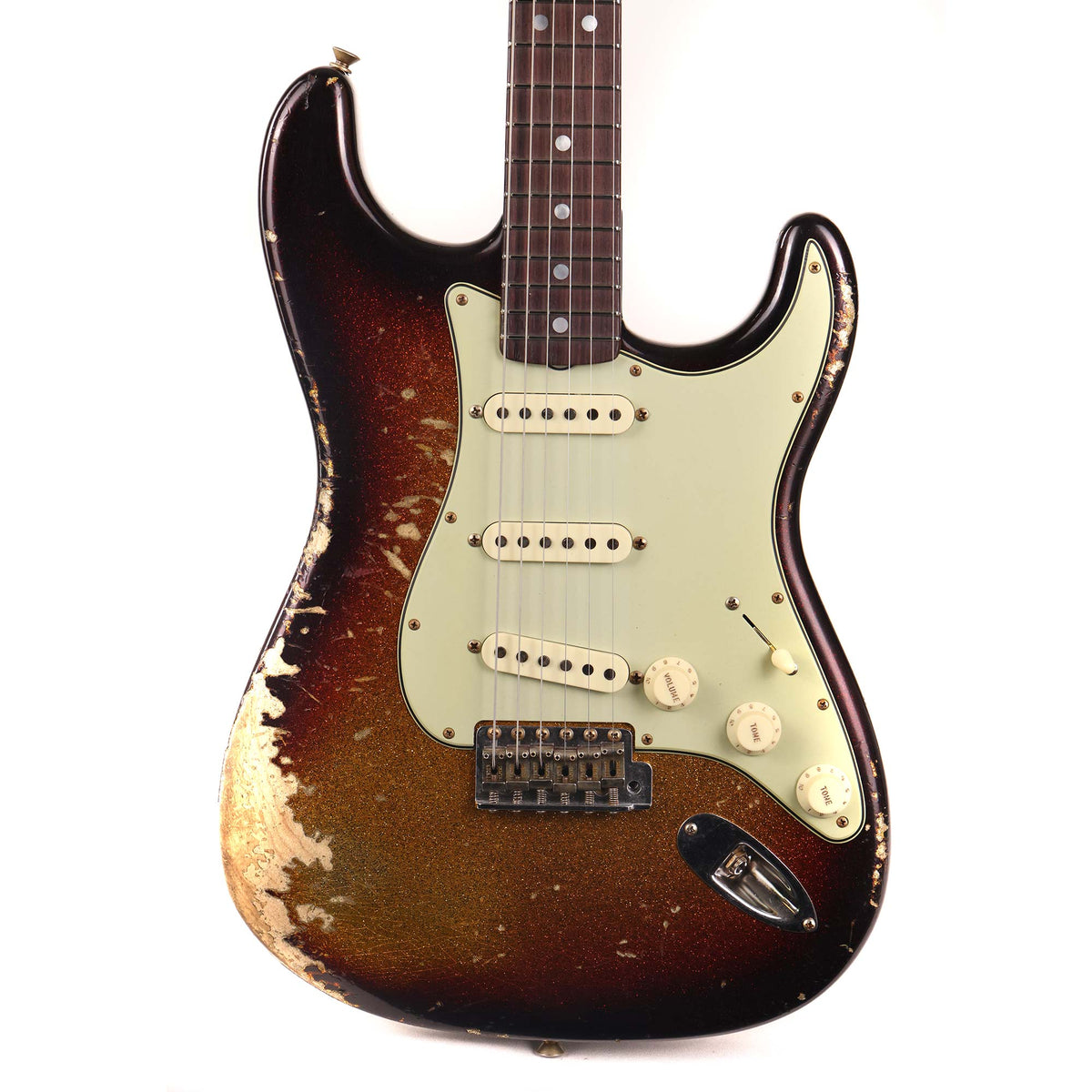 Fender Custom Shop 1965 Stratocaster Heavy Relic Super Faded Aged 3-Tone Sunburst Sparkle — 1