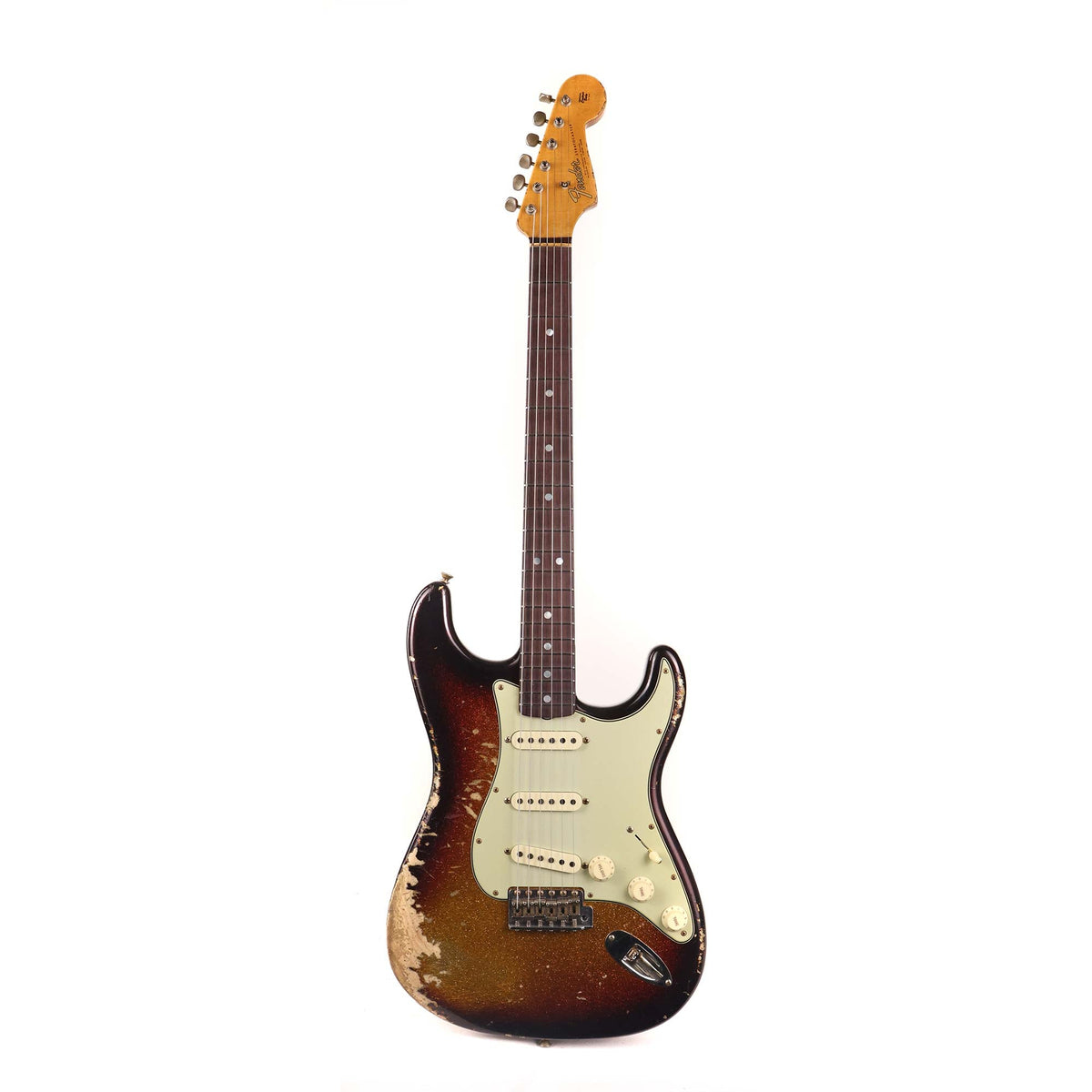 Fender Custom Shop 1965 Stratocaster Heavy Relic Super Faded Aged 3-Tone Sunburst Sparkle — 2