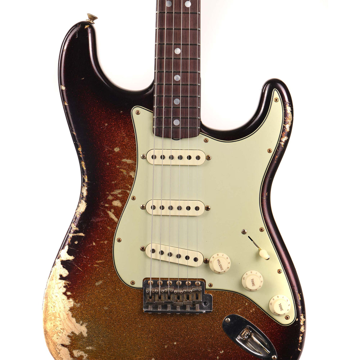 Fender Custom Shop 1965 Stratocaster Heavy Relic Super Faded Aged 3-Tone Sunburst Sparkle — 4