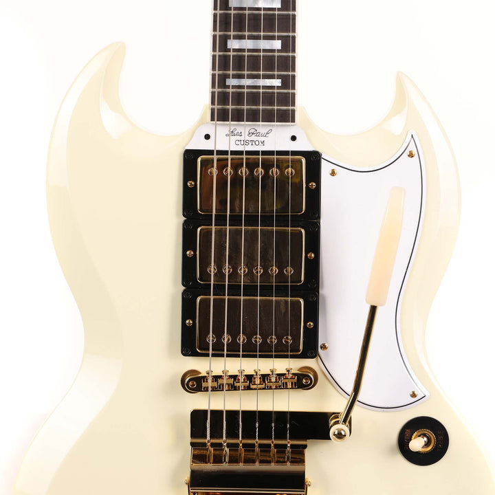 Gibson Custom Shop 1963 Les Paul SG Custom Reissue with Maestro Classic White 2024