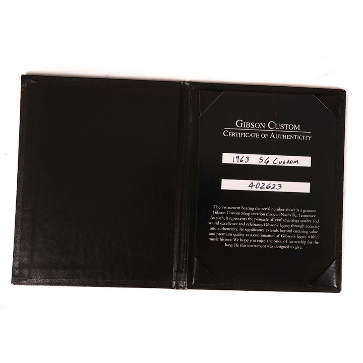 Gibson Custom Shop 1963 Les Paul SG Custom Reissue with Maestro Classic White 2024