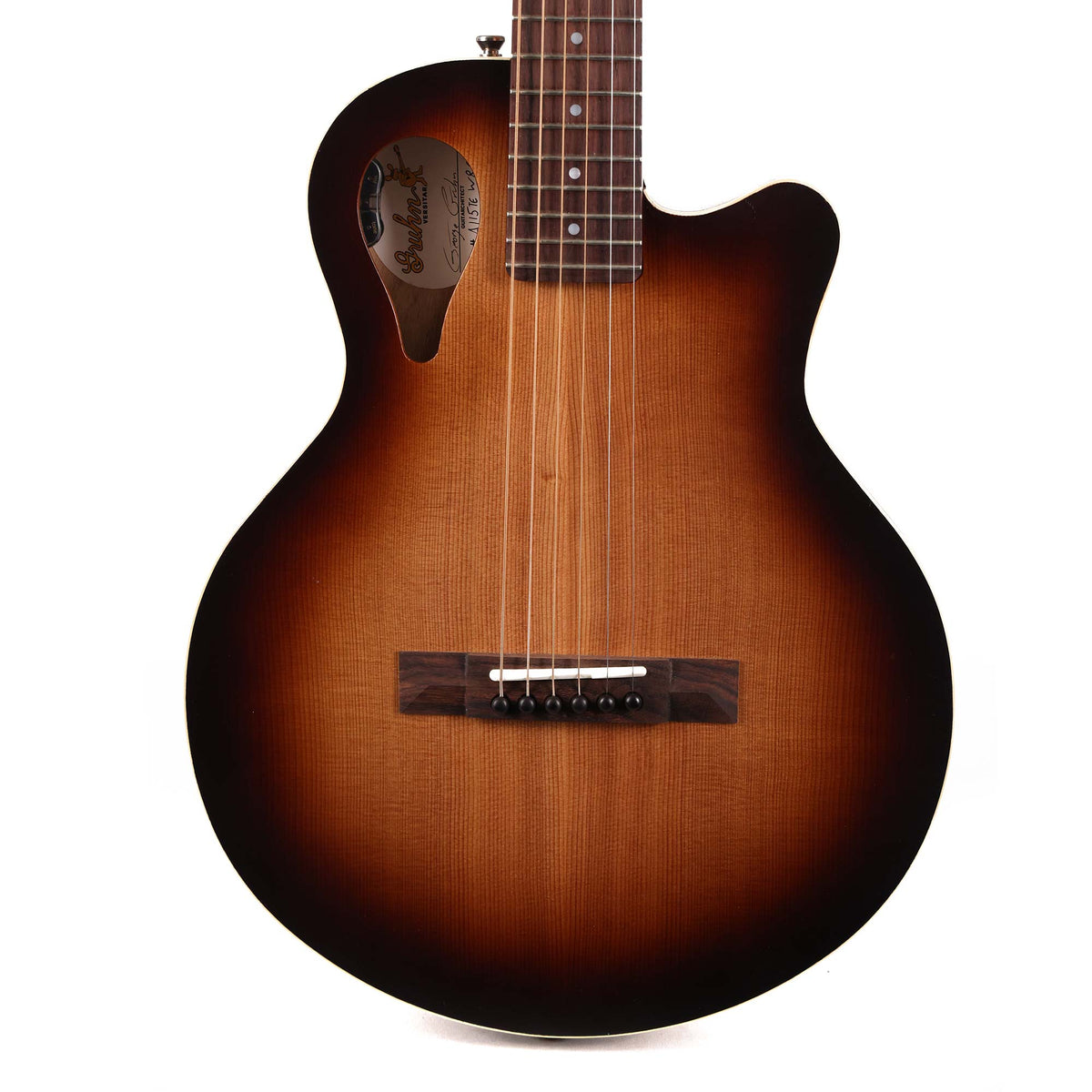 Gruhn Versitar Thinline Acoustic-Electric Red Cedar and Ash Sunburst — 1
