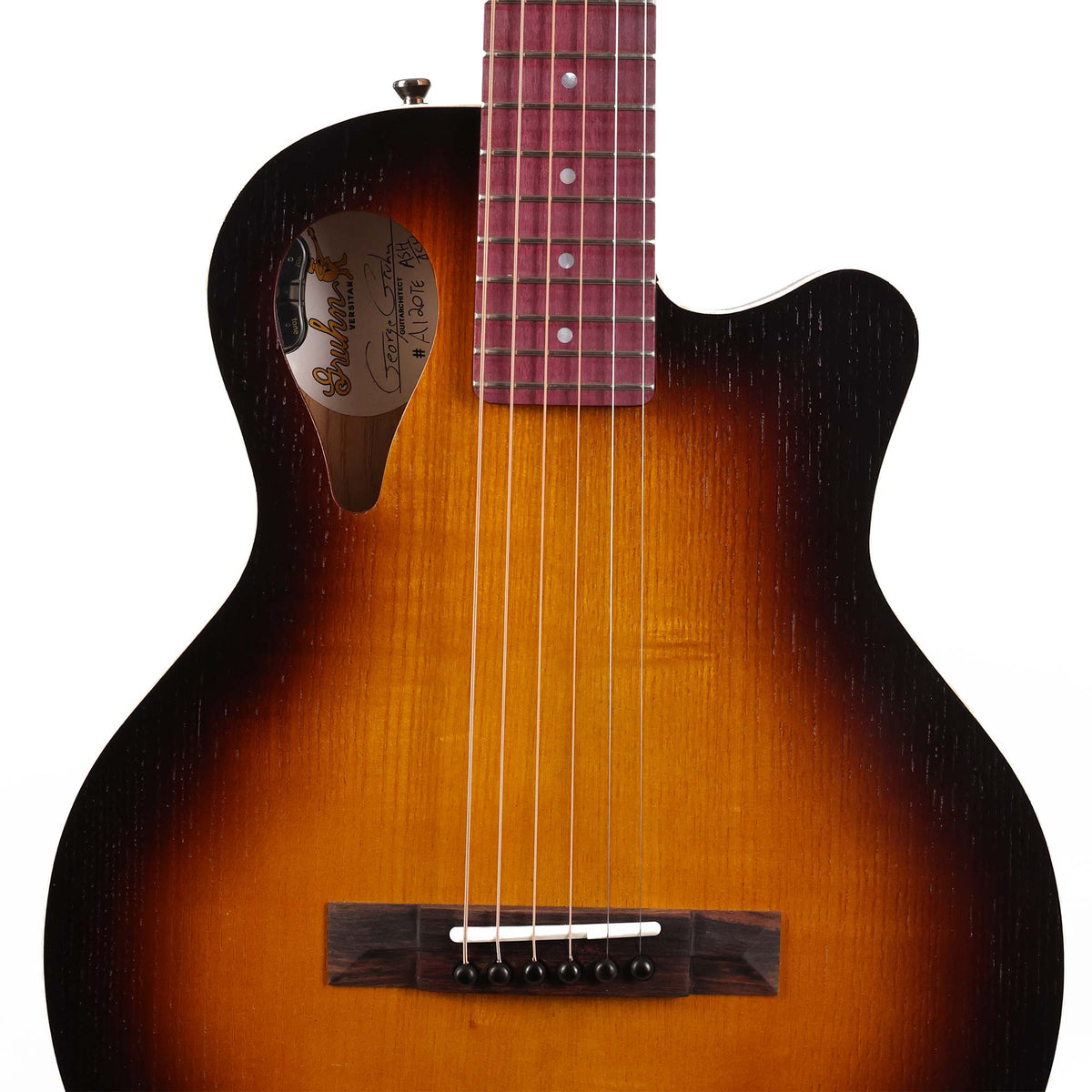 Gruhn Versitar Thinline Acoustic-Electric Ash Top and Body Tobacco Sunburst — 4