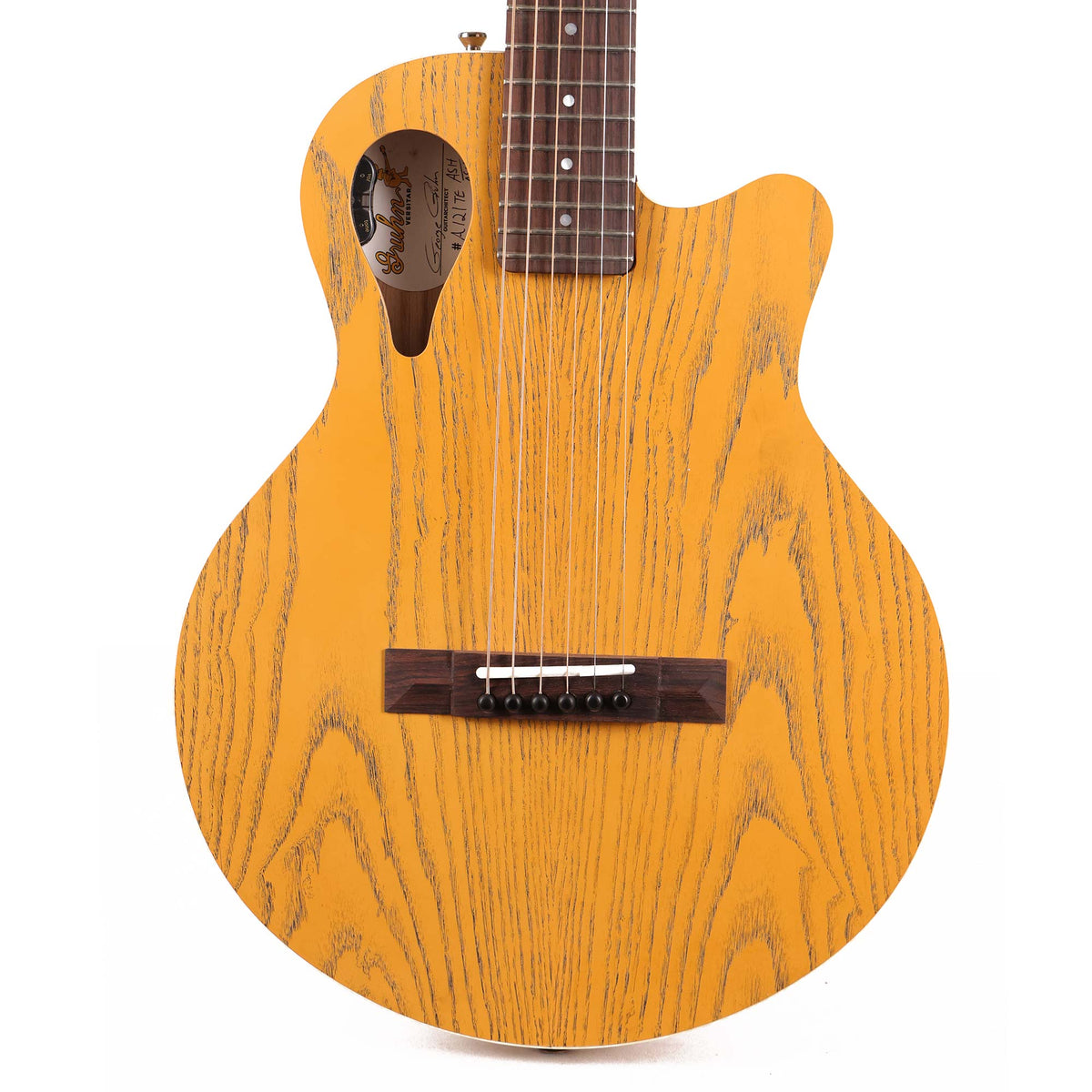 Gruhn Versitar Thinline Acoustic-Electric Red Ash Top and Body Dark TV Amber — 1