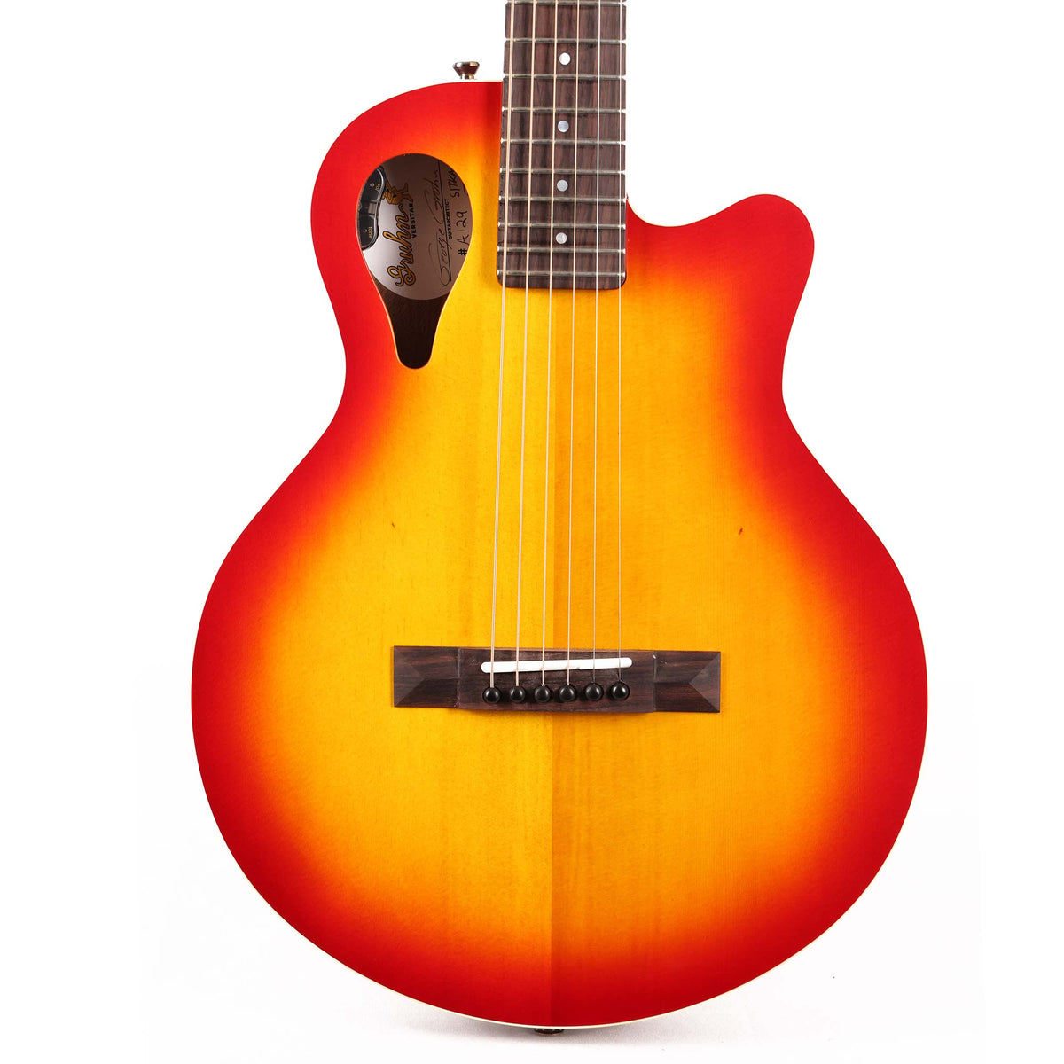 Gruhn Versitar Thinline Acoustic-Electric Sitka Spruce and Sycamore Cherry Sunburst — 1
