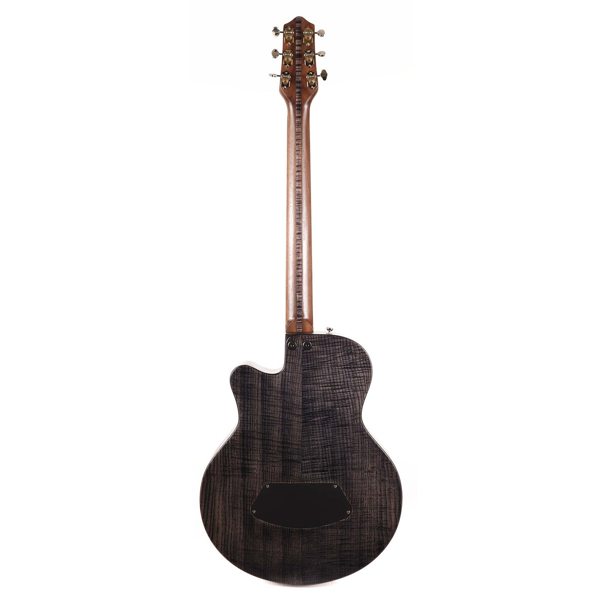Gruhn Versitar Thinline Baritone Acoustic-Electric Spruce Top and Flame Pecan Body Trans Ebony — 3