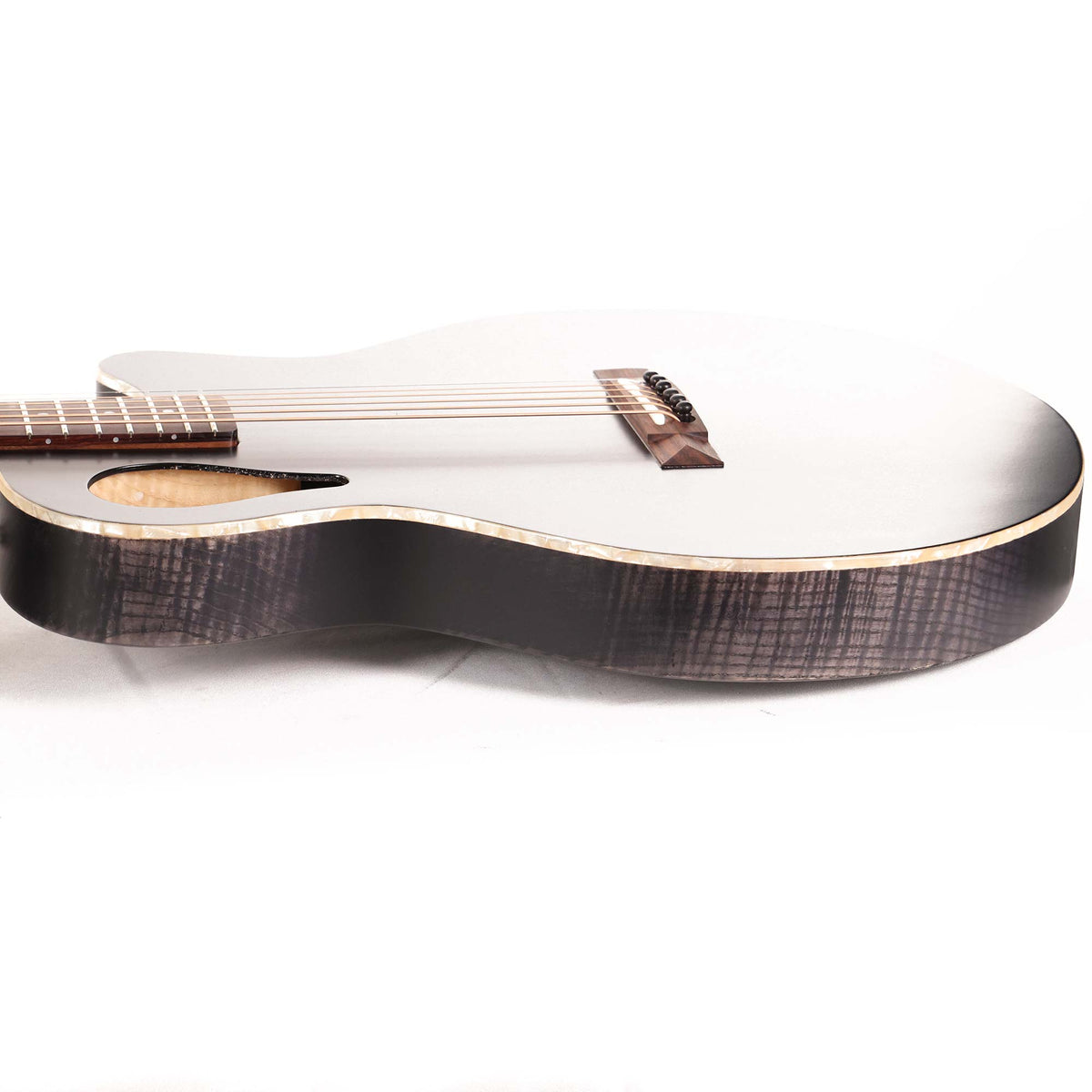 Gruhn Versitar Thinline Baritone Acoustic-Electric Spruce Top and Flame Pecan Body Trans Ebony — 5