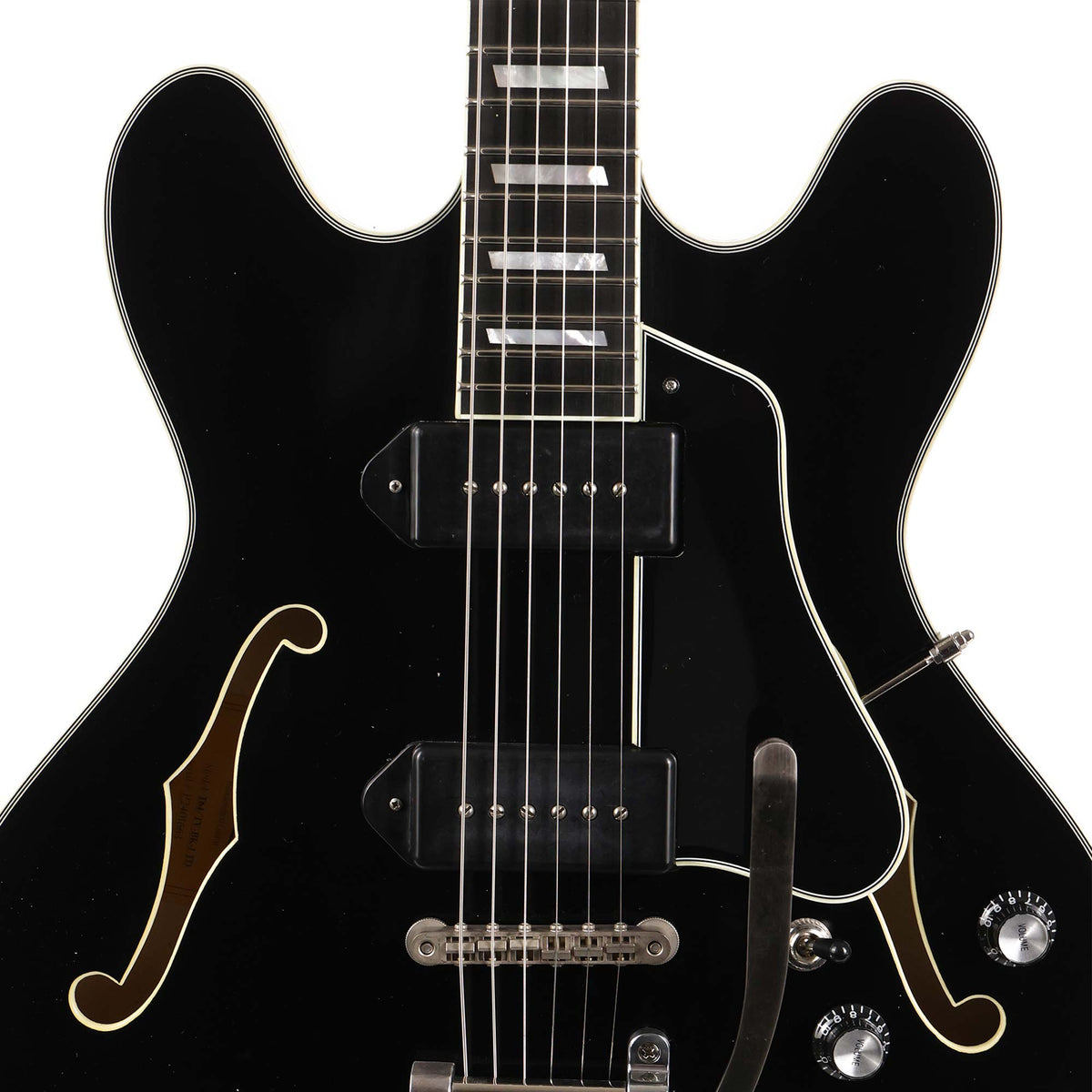 Eastman T64/TV Limited Edition Hollowbody Truetone Vintage Gloss Black — 4