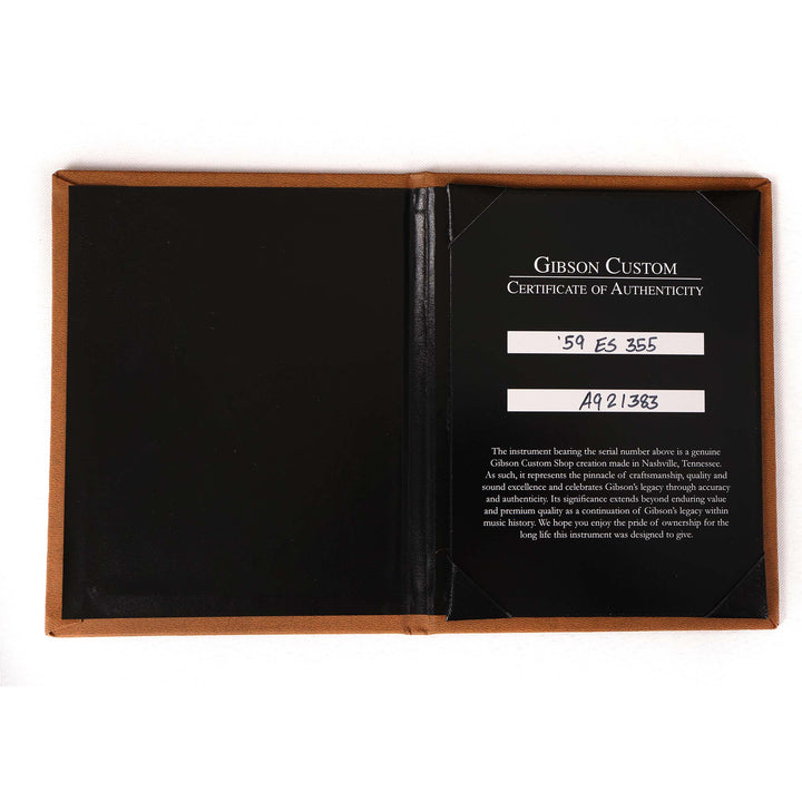 Gibson Custom Shop 1959 ES-355 Reissue Left-Handed Gloss Bourbon Burst 2022