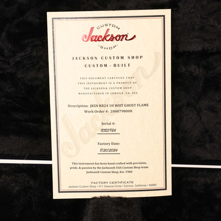 Jackson Custom Shop RR24 Rhoads 1H White Ghost Flame
