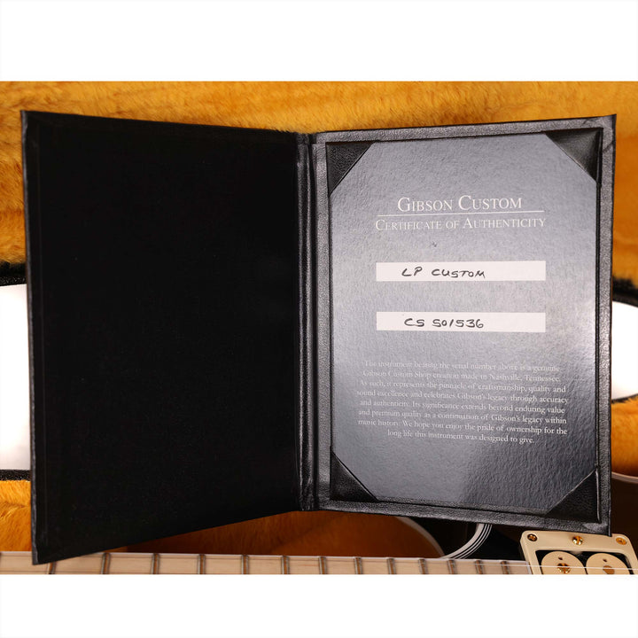 Gibson Custom Shop Les Paul Custom Made 2 Measure Ebony Gloss Maple Fretboard