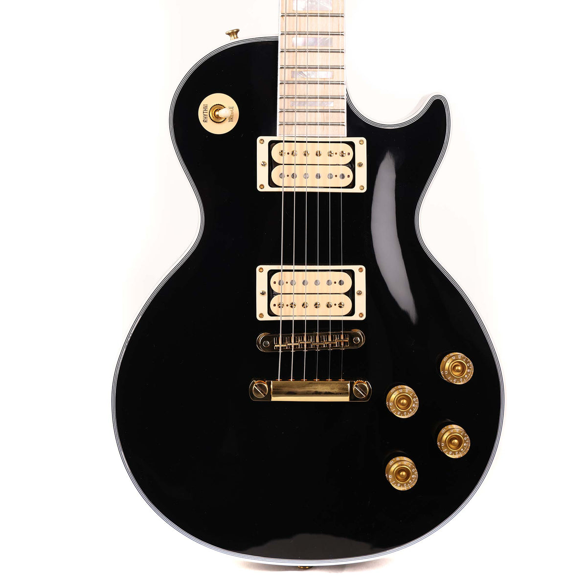 Gibson Custom Shop Les Paul Custom Made 2 Measure Ebony Gloss Maple Fretboard — 1