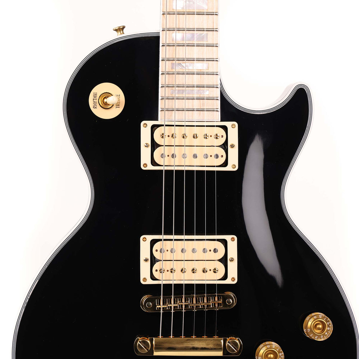 Gibson Custom Shop Les Paul Custom Made 2 Measure Ebony Gloss Maple Fretboard — 4