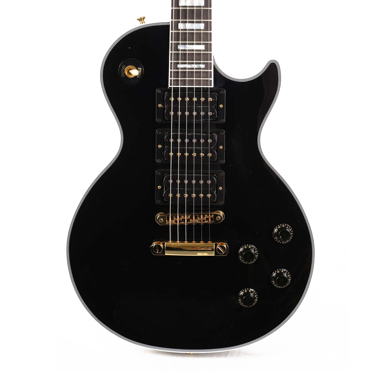 Gibson Custom Shop Les Paul Custom Made 2 Measure Ebony Gloss Used — 1