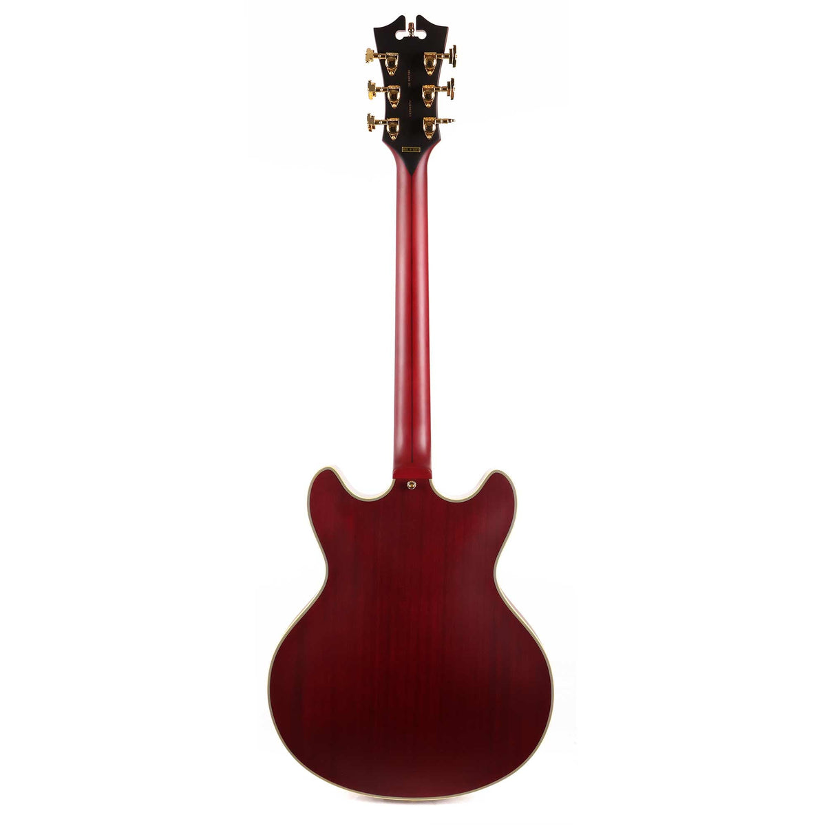 D'Angelico Deluxe DC Semi-Hollowbody Satin Trans Wine — 3