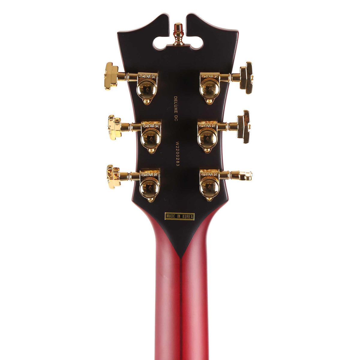D'Angelico Deluxe DC Semi-Hollowbody Satin Trans Wine — 7