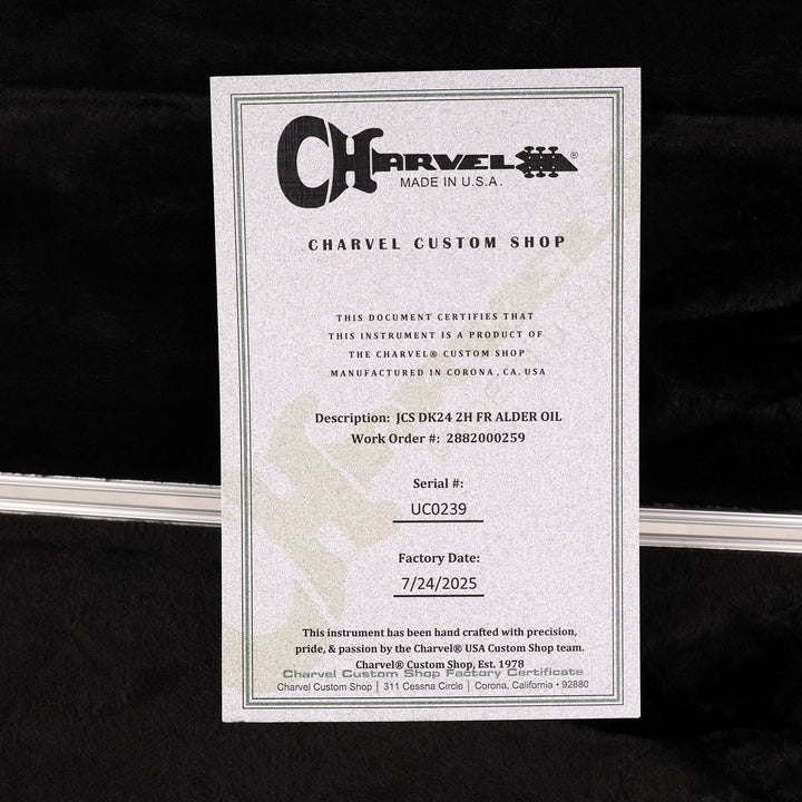 Charvel Custom Shop DK24 Dinky Natural Oil